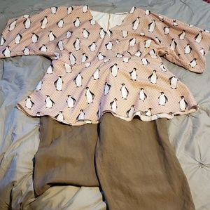 Coldwater Creek Linen cropped pants